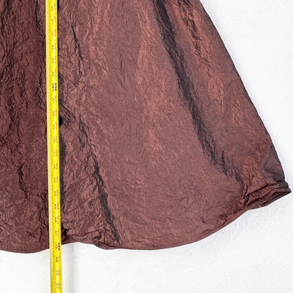 VTG 80s RICKI LANG for Nuit Ball Gown Woven Crinkled-Skirt Whimsigoth Womens 12 - Picture 7 of 16